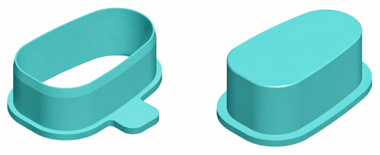 2.7” Tapered Cakesicle Cake Pop Mold with Cutter, Popper and Tray Option