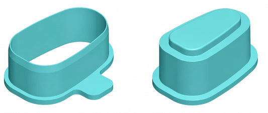 2.7” Tapered Cakesicle Cake Pop Mold with Embosser & Cutter, Popper and Tray Option