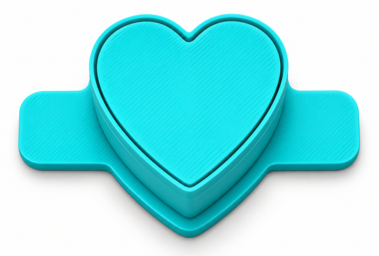 2” Heart Cake Pop Mold with Cutter, Popper and Tray Option