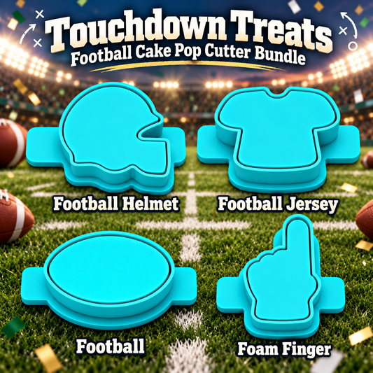 Touchdown Treats Cake Pop Cutter Bundle with Cutter, Popper and Tray Option